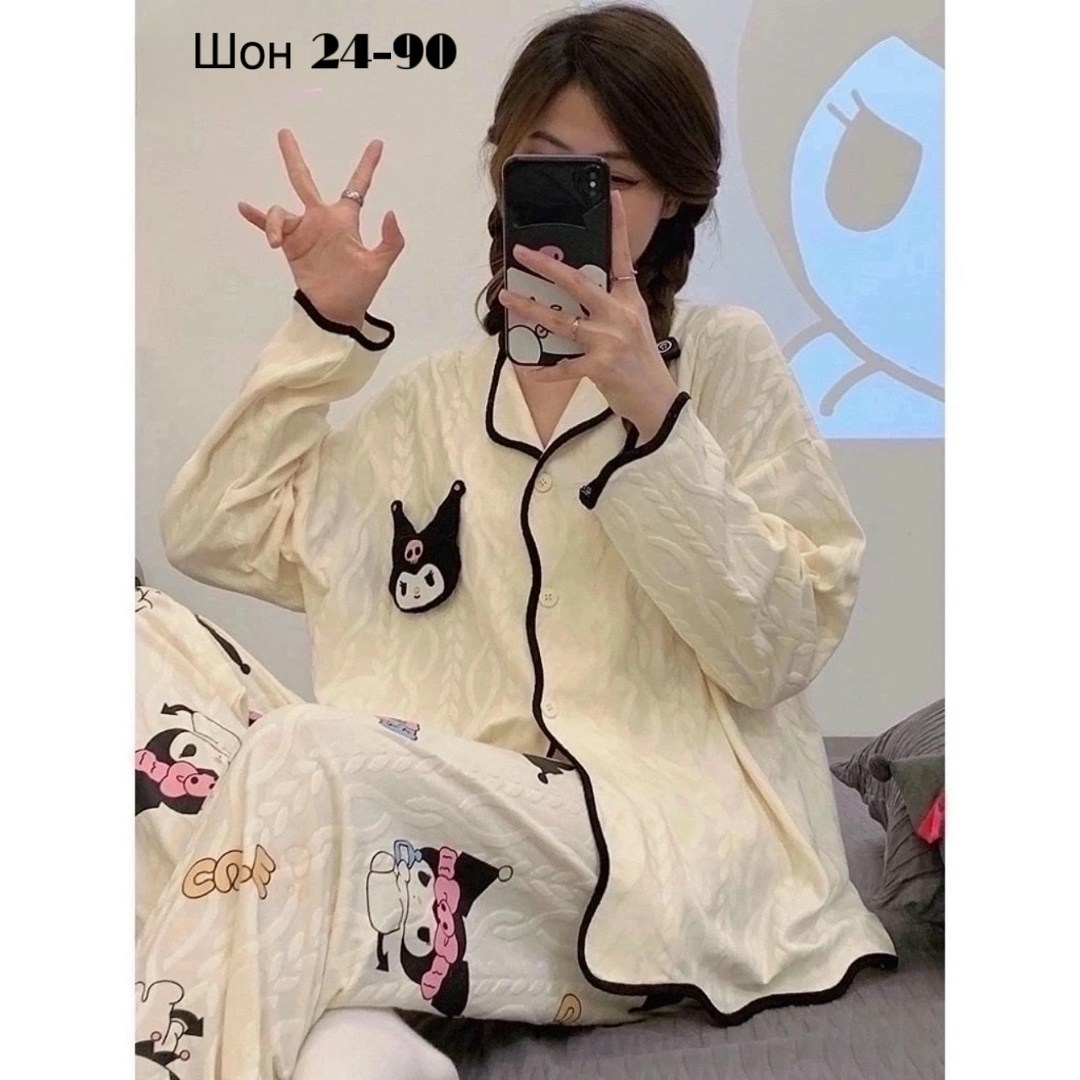 пижама хелло китти женская,miniso санрио пижама для женщин,пижама женская,комплект пижама,пижама