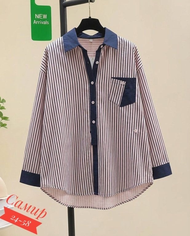 женская рубашка в полоску,рубашка повседневная,рубашка женская,рубашка в полоску,длинная рубашка