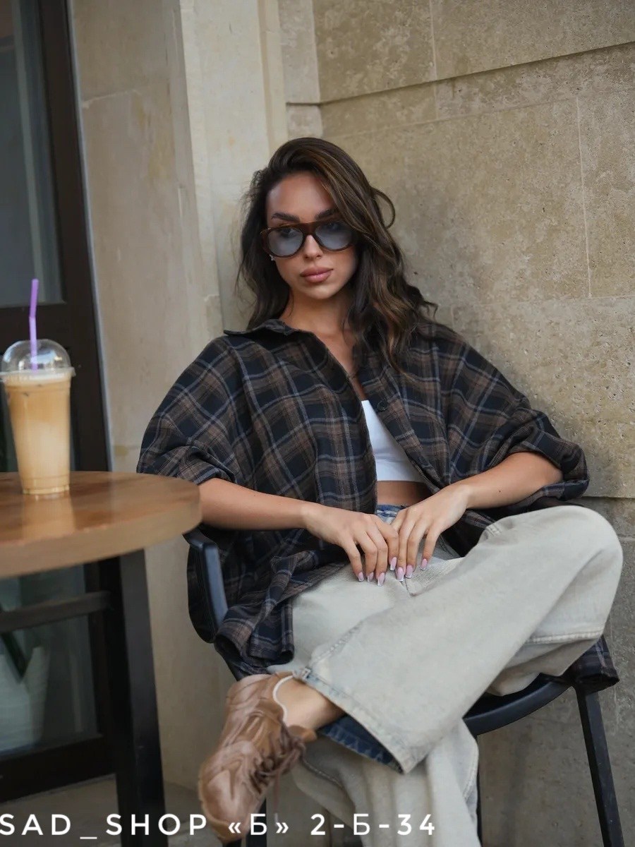 рубашка в клетку оверсайз удлиненная,рубашка в клетку оверсайз на кнопках,рубашка оверсайз в клетку,рубашка в клетку оверсайз удлиненная karyline,женская рубашка в клетку