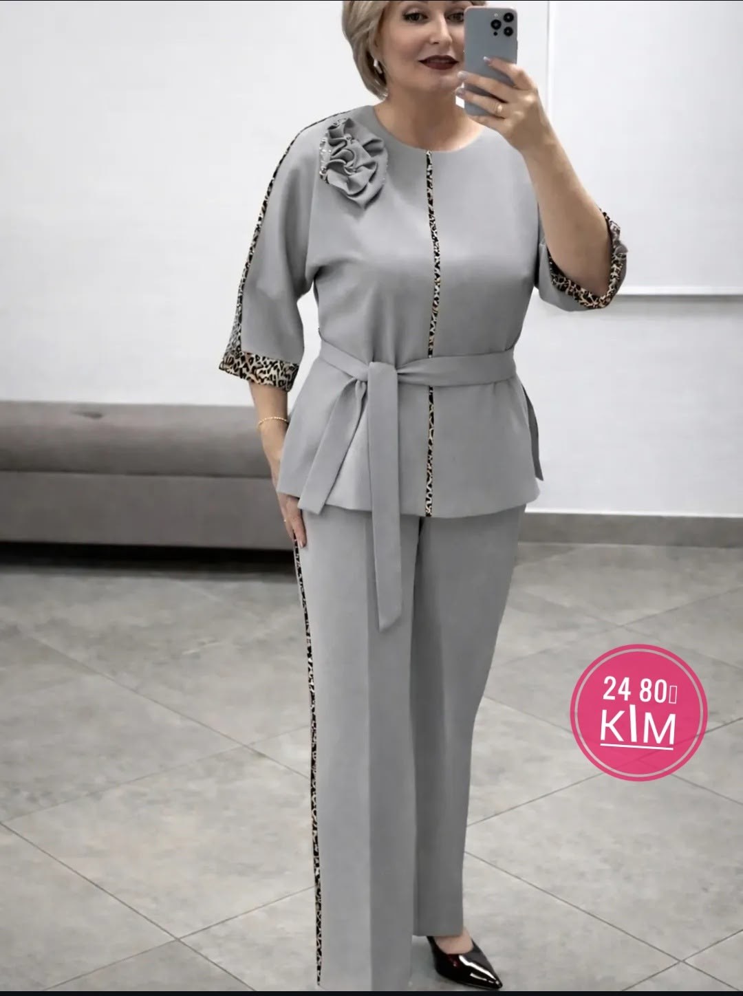 брючный костюм ninele 5959 синий,брючный костюм,брючный костюм больших размеров,женский брючный костюм,женский костюм