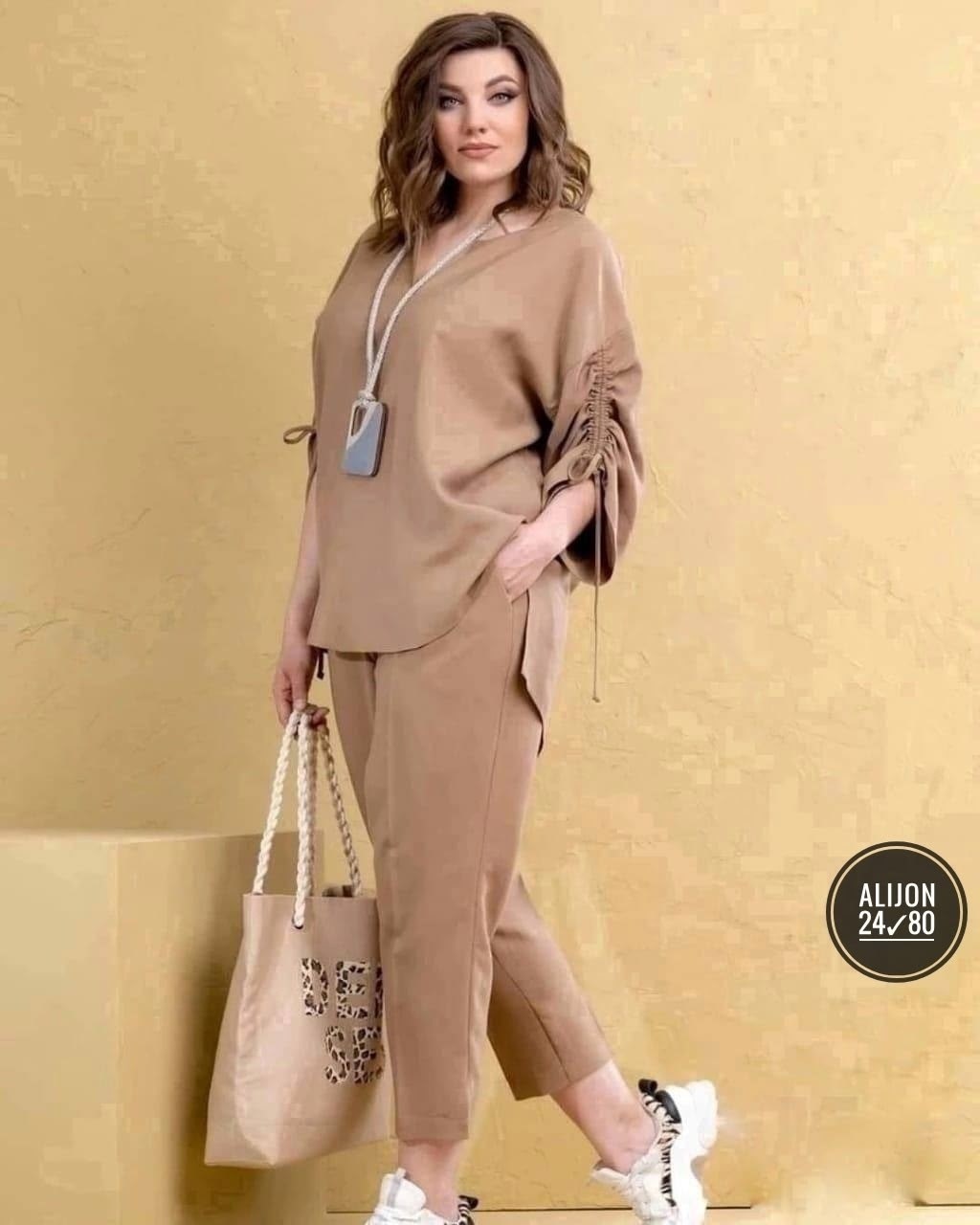 костюм женский,брючный комплект,одежда для полных,костюм с брюками,женский брючный комплект