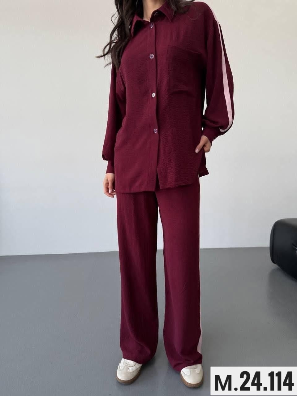 шелковый костюм в пижамном стиле с брюками shokh,брючный костюм,костюм со штанами повседневный,костюм женский брючный,брючный атласный костюм