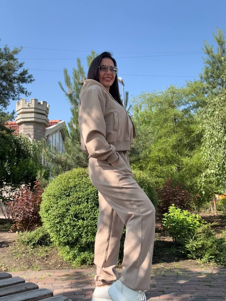 костюм женский,брючный костюм,костюм с брюками,спортивный костюм бежевый,костюм трикотажный
