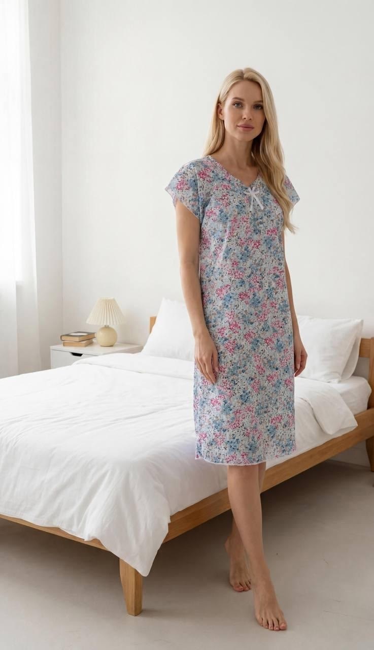 ночная рубашка,ночная сорочка,сорочка женская,ночная рубашка с принтом,платье домашнее