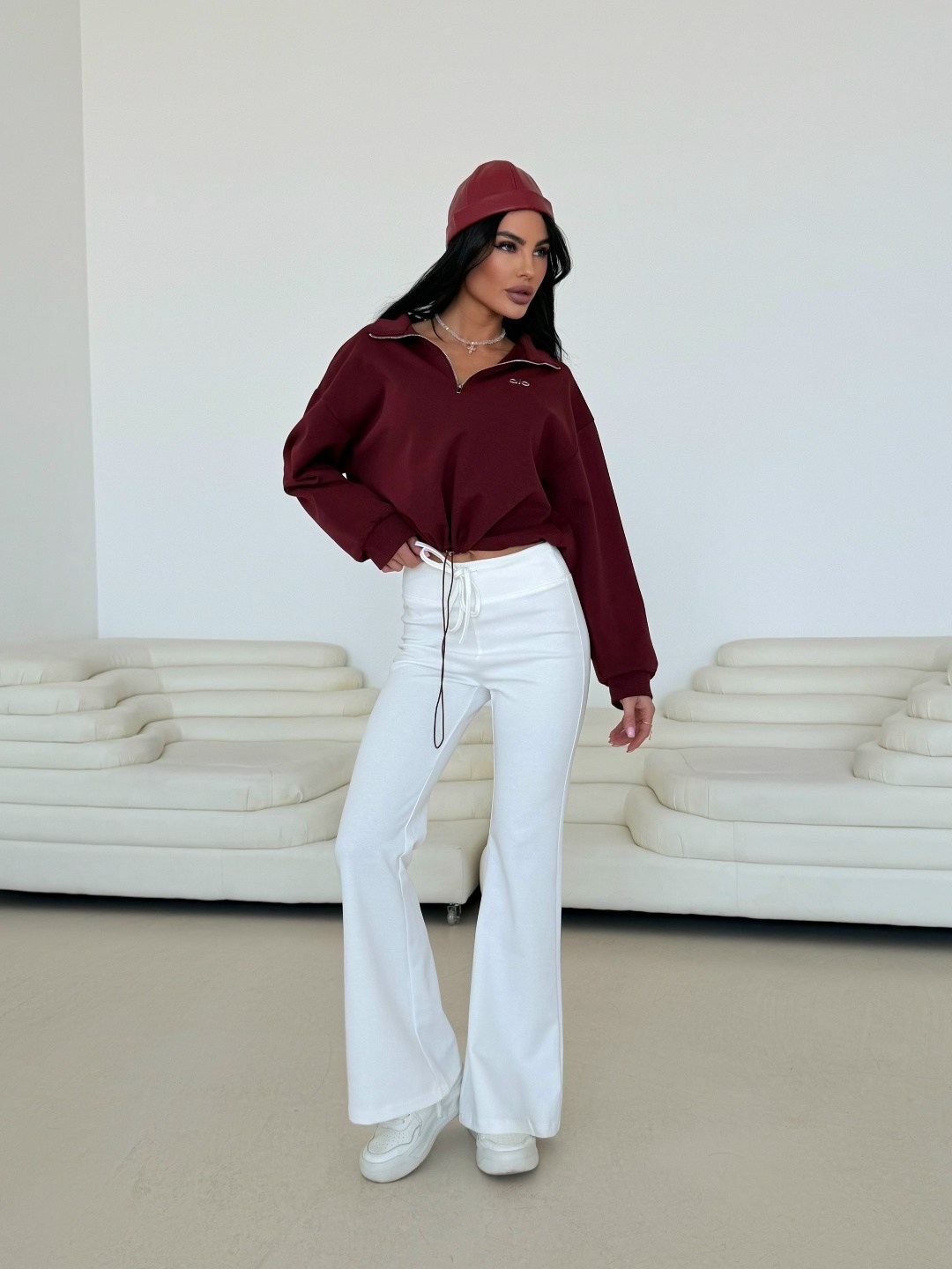 женская кофта,свитшот женский,свитшот оверсайз с начесом и молнией воротником надписью y2k,модная толстовка