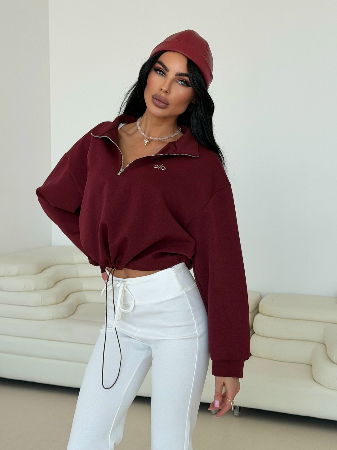 женская кофта,свитшот женский,свитшот оверсайз с начесом и молнией воротником надписью y2k,модная толстовка