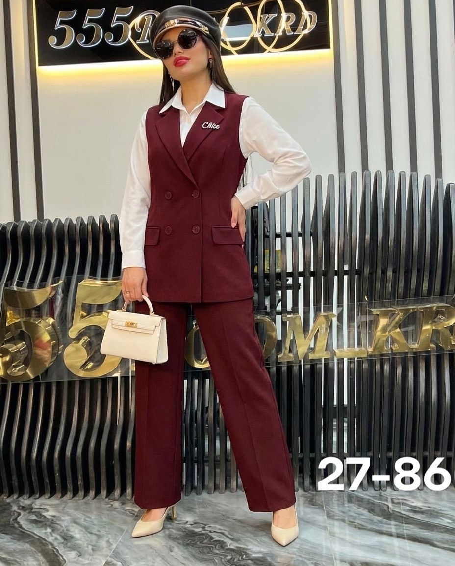 брючный костюм,женский брючный костюм с жилетом,брючный костюм с жилетом,красный костюм женский брючный с жилетом,брючный костюм с жилеткой женский