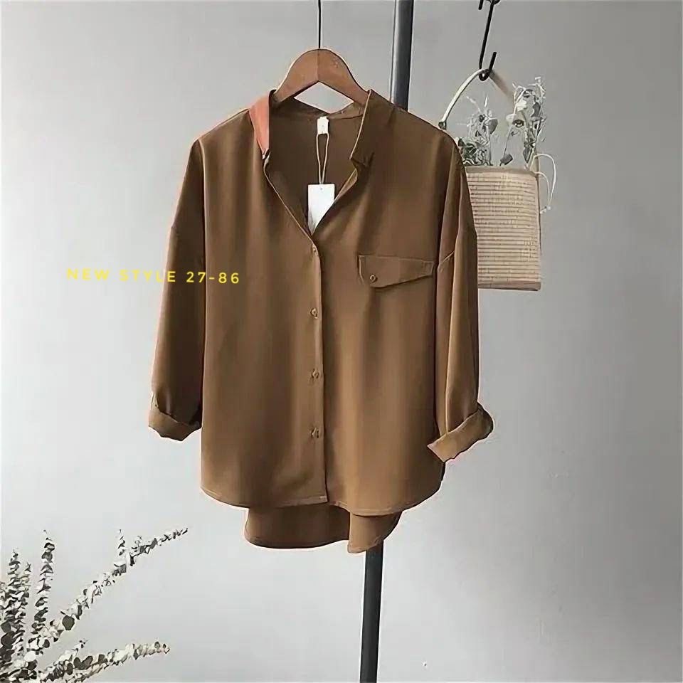 женская рубашка,шифоновые блузки,блузка с карманами,шифоновая рубашка,женские блузки и рубашки