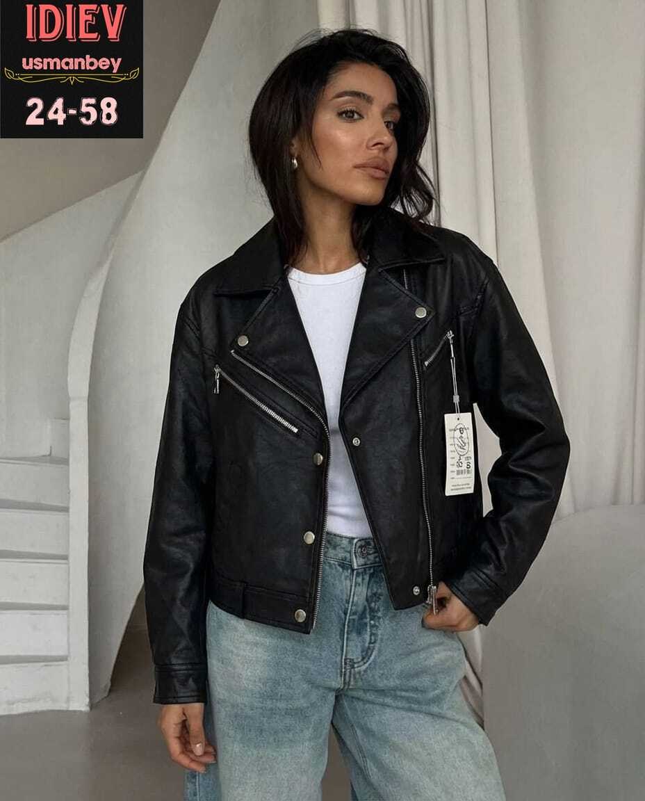 косуха куртка кожаная оверсайз chauzi,кожаная куртка,женская кожаная куртка,куртка косуха,куртка косуха кожаная женская