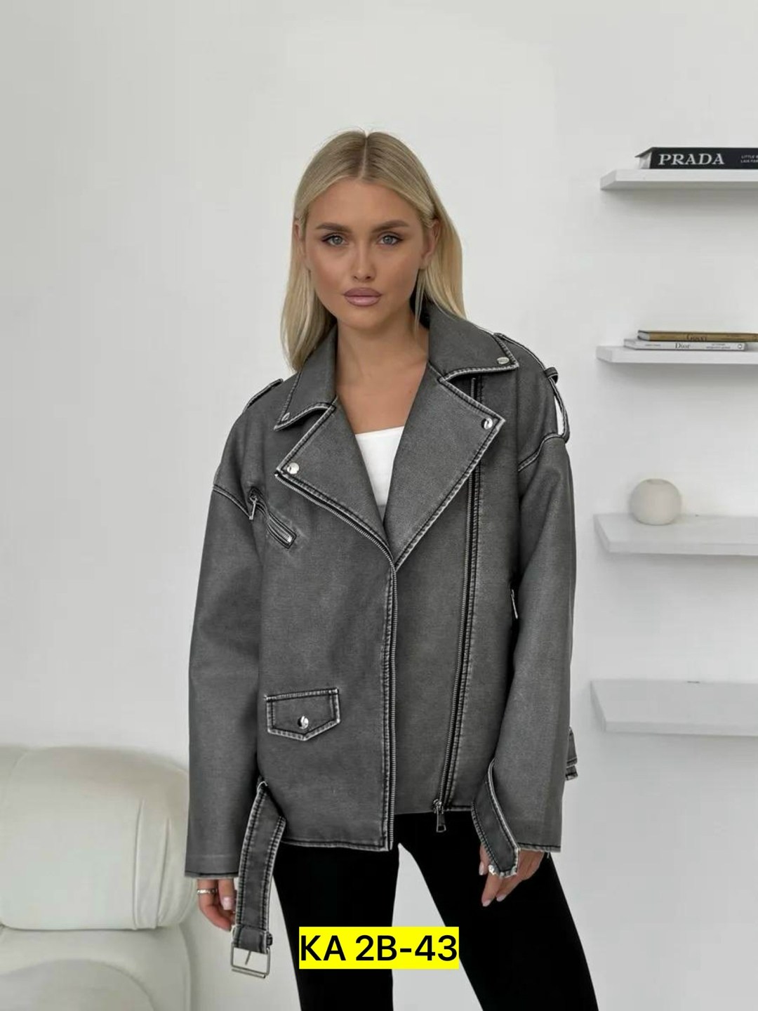 женская кожаная куртка косуха оверсайз,куртка косуха,куртка косуха оверсайз,косуха оверсайз,серая косуха оверсайз