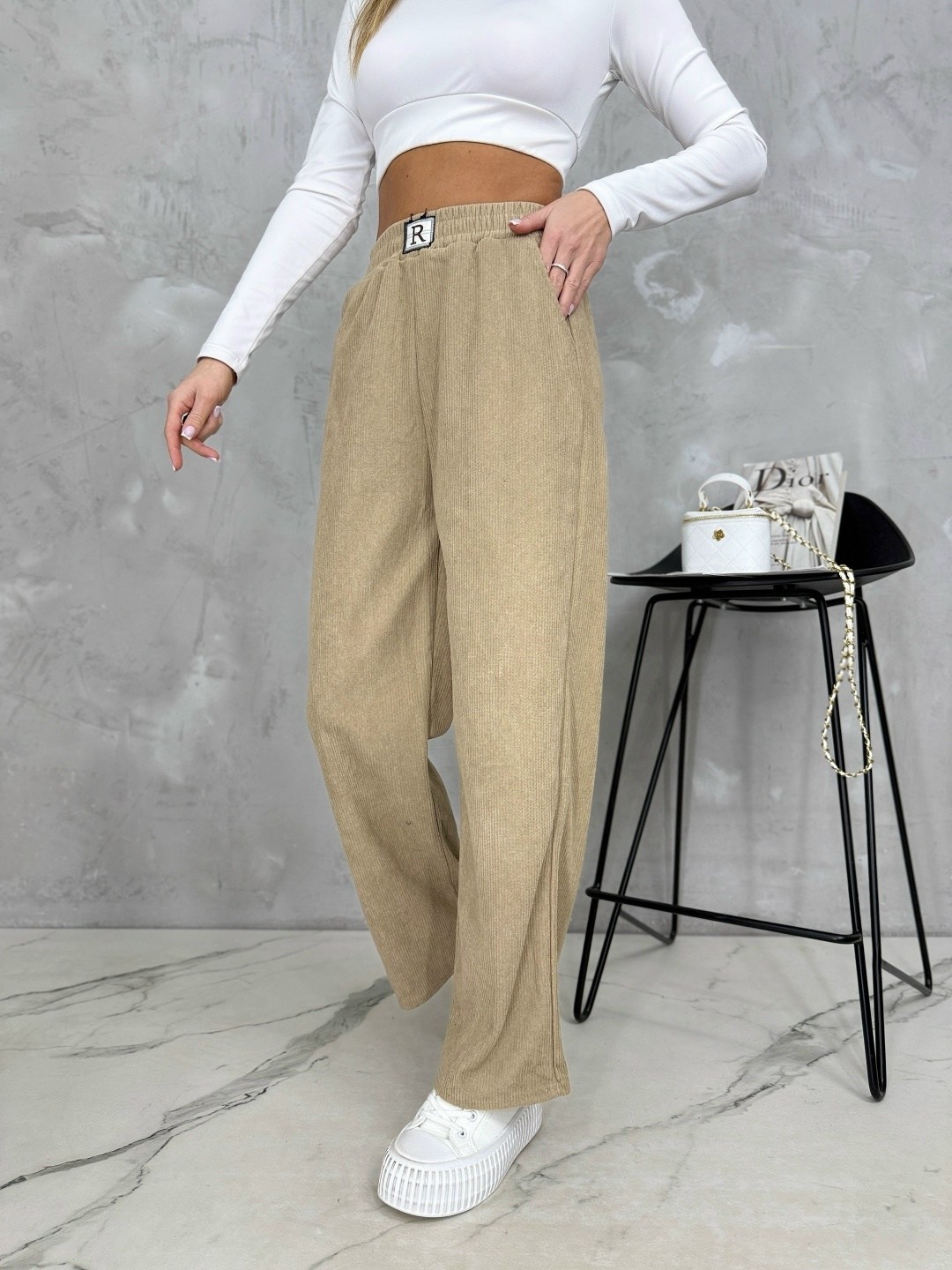 брюки женские палаццо,брюки 75-11 темный беж,брюки палаццо,брюки вельветовые женские,брюки вельветовые