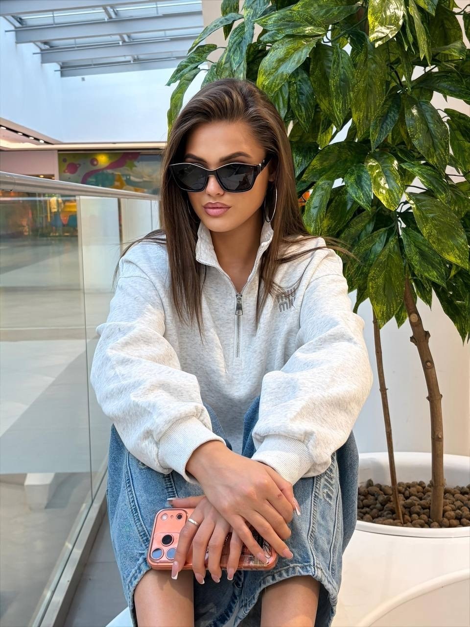 свитшот женская,brandy melville grey sweatshirt,женская кофта,толстовка модная,свитшот оверсайз