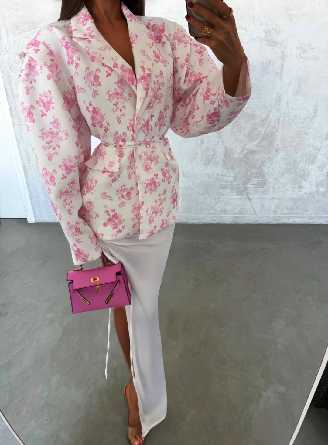 женские пиджаки,женской одежды,пиджак,пиджак розовый,пиджак оверсайз в цветочек marysh collection