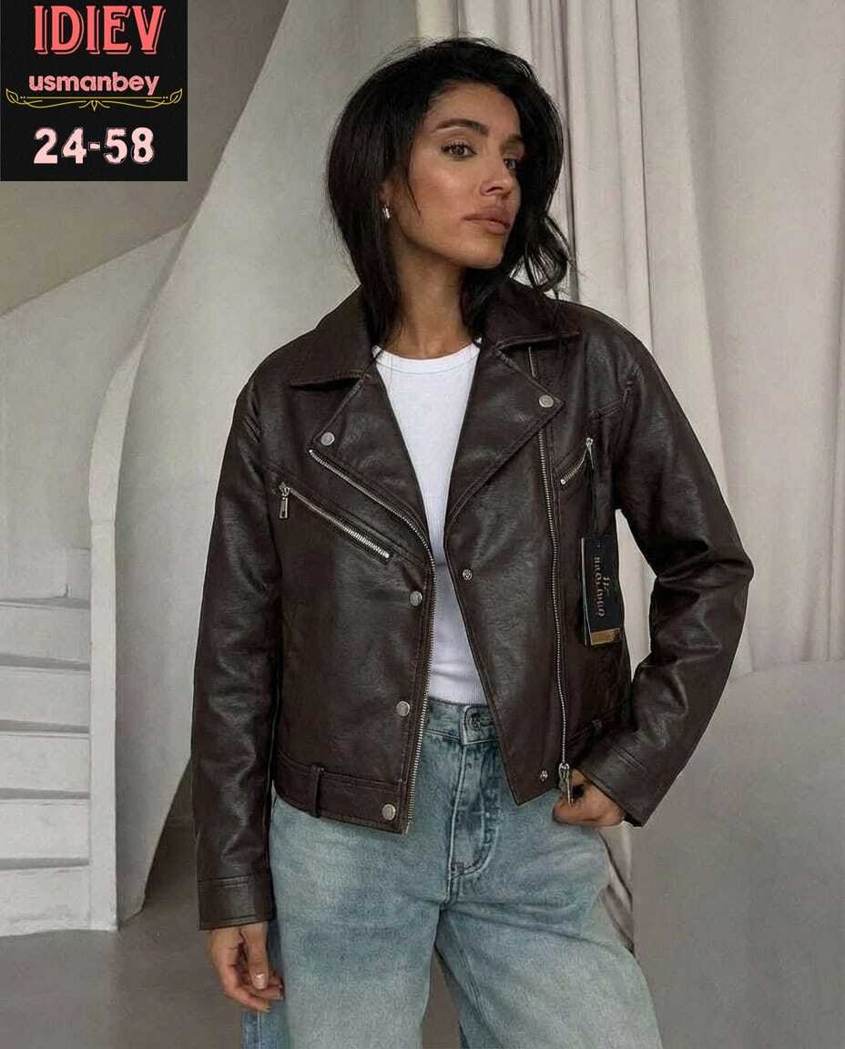 косуха куртка кожаная оверсайз chauzi,кожаная куртка,женская кожаная куртка,куртка косуха,куртка косуха кожаная женская