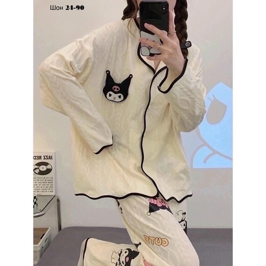 пижама хелло китти женская,miniso санрио пижама для женщин,пижама женская,комплект пижама,пижама