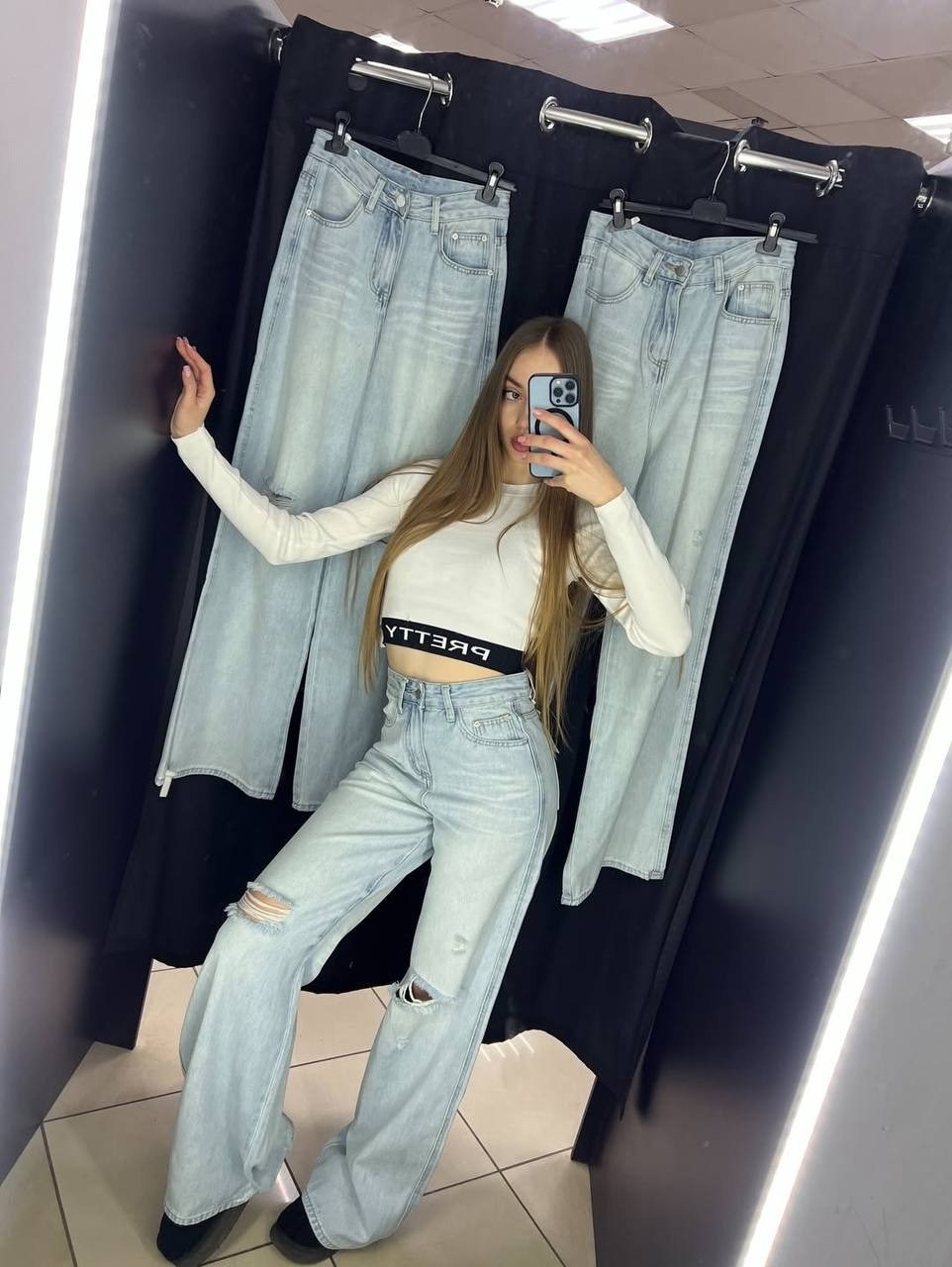 джинсы женские широкие,джинсы широкие с высокой посадкой vailo,джинсы широкие,женские джинсы,джинсы палаццо