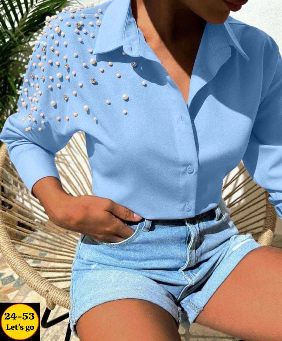 рубашка женская,рубашка со стразами женская,блузка женская,рубашка женская стильная,повседневная рубашка