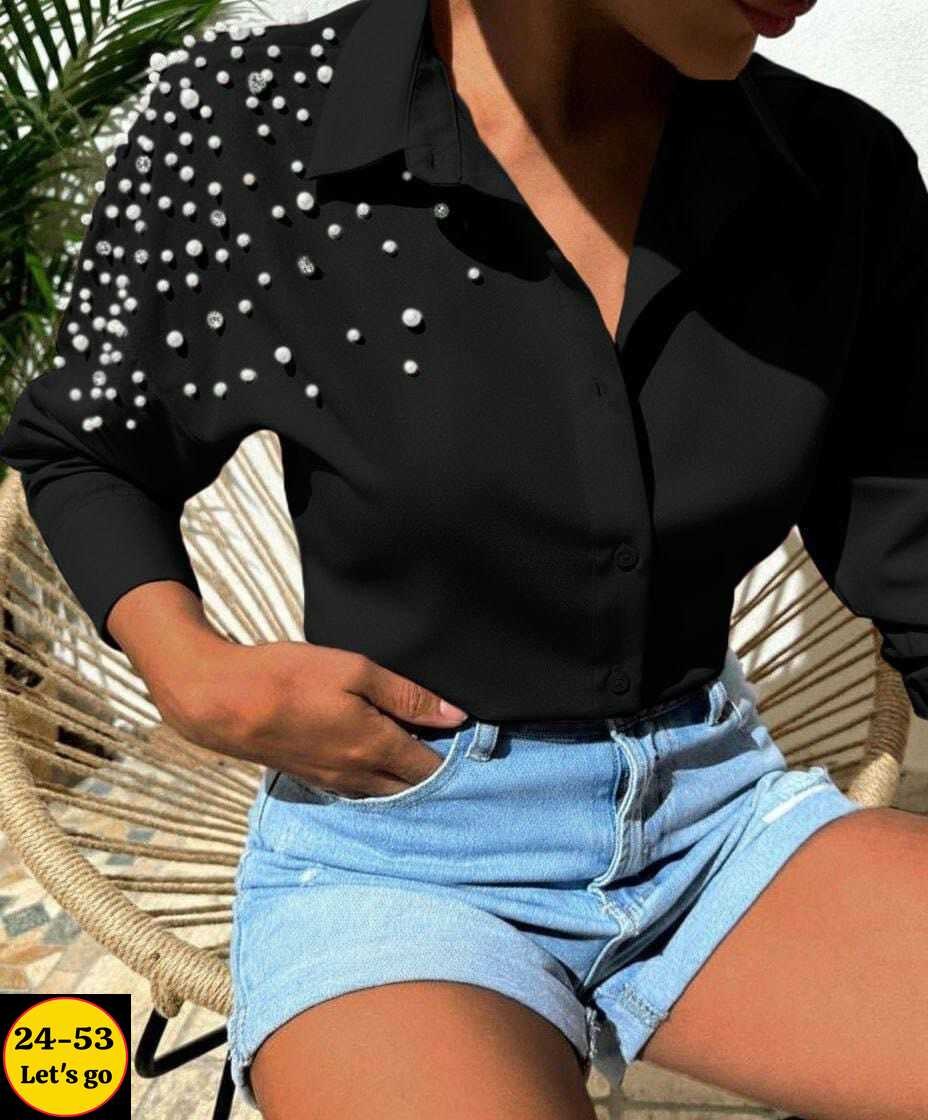 рубашка женская,рубашка со стразами женская,блузка женская,рубашка женская стильная,повседневная рубашка