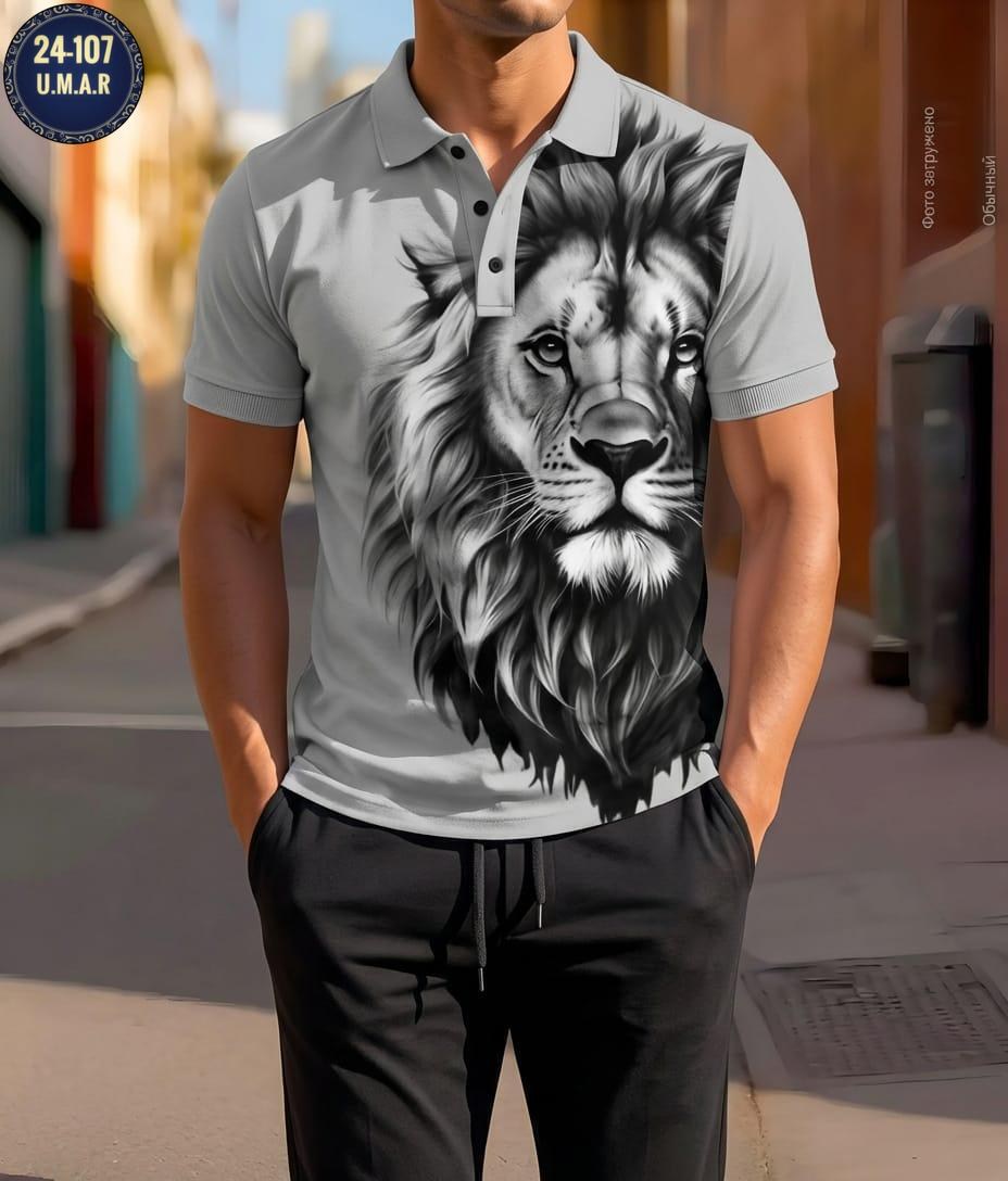 футболки мужские,футболка поло мужская,футболки для мужчин,мужская футболка с принтом льва,футболки мужские с принтом
