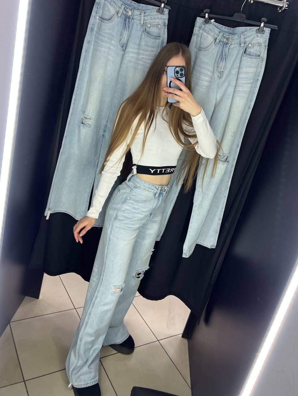 джинсы женские широкие,джинсы широкие с высокой посадкой vailo,джинсы широкие,женские джинсы,джинсы палаццо