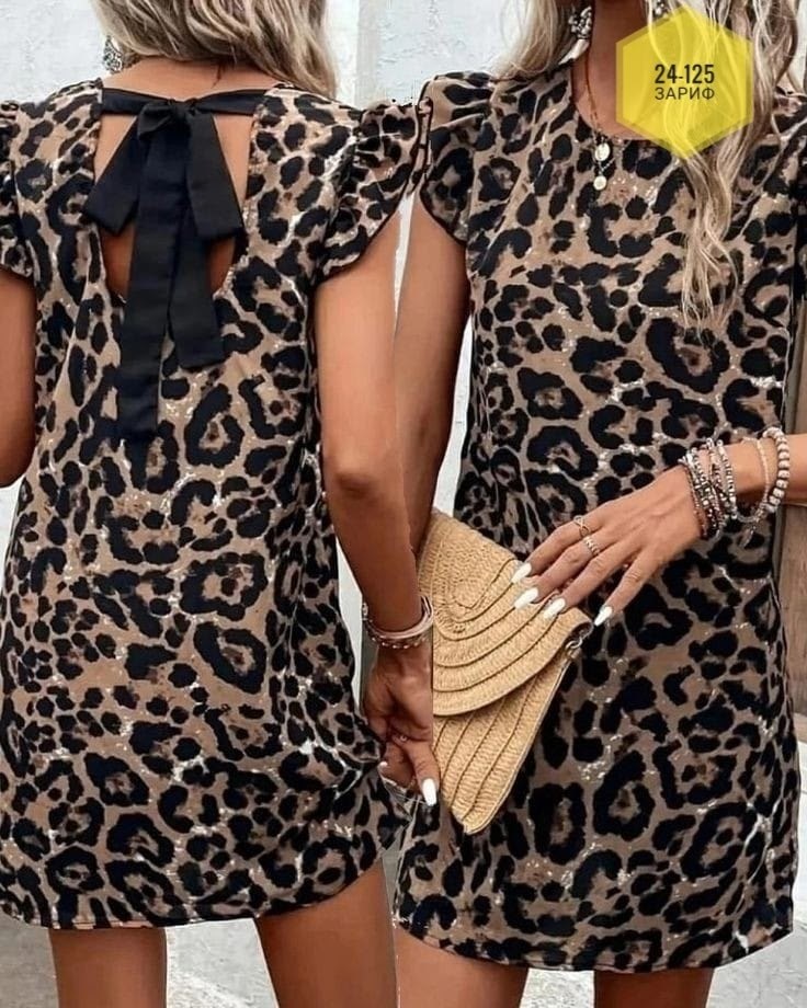 платье с леопардовым принтом,мини-платье с леопардовым принтом коричневый,женское платье с леопардовым принтом,платье мини с леопардовым принтом,платье женское леопардовое