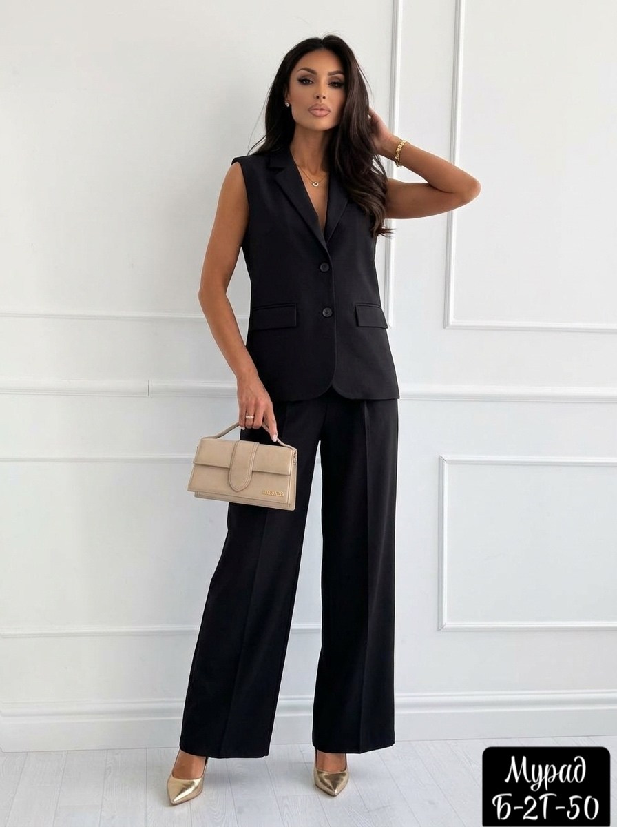 деловой брючный костюм с жилетом 14677 фабрика моды модницы,брючный костюм,деловой брючный костюм с жилетом 14677,деловой брючный костюм с жилетом 14677 тм фабрика моды,женский стильный брючный костюм