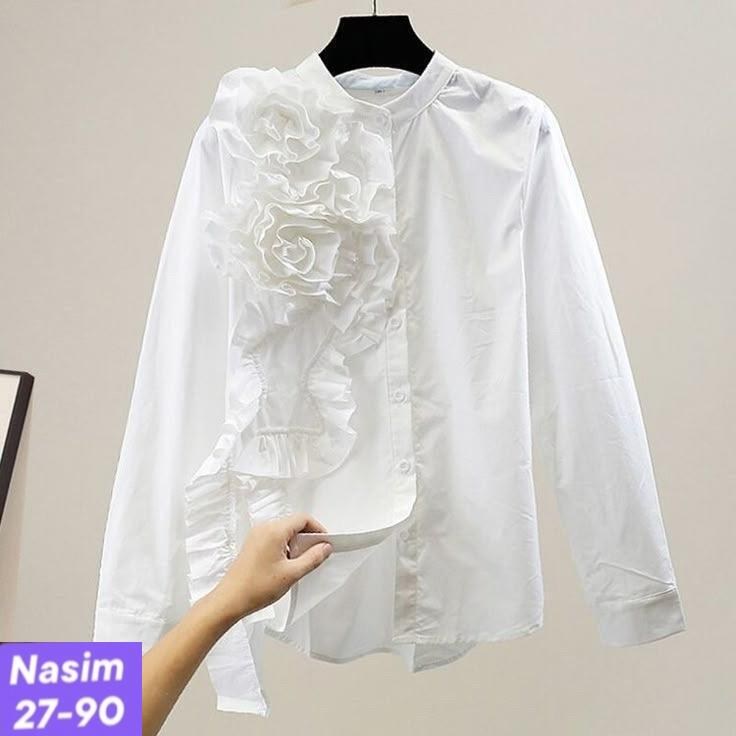 блузка с оборками,голубая блузка,элегантная блузка,женская блузка