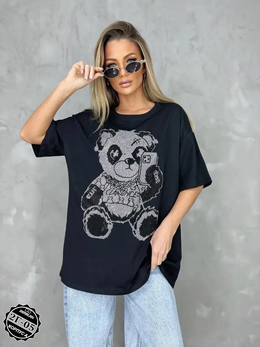 футболка оверсайз со стразам,футболки женские оверсайз,стильные футболки женские,футболки женская,футболки женская оверсайз с принтом