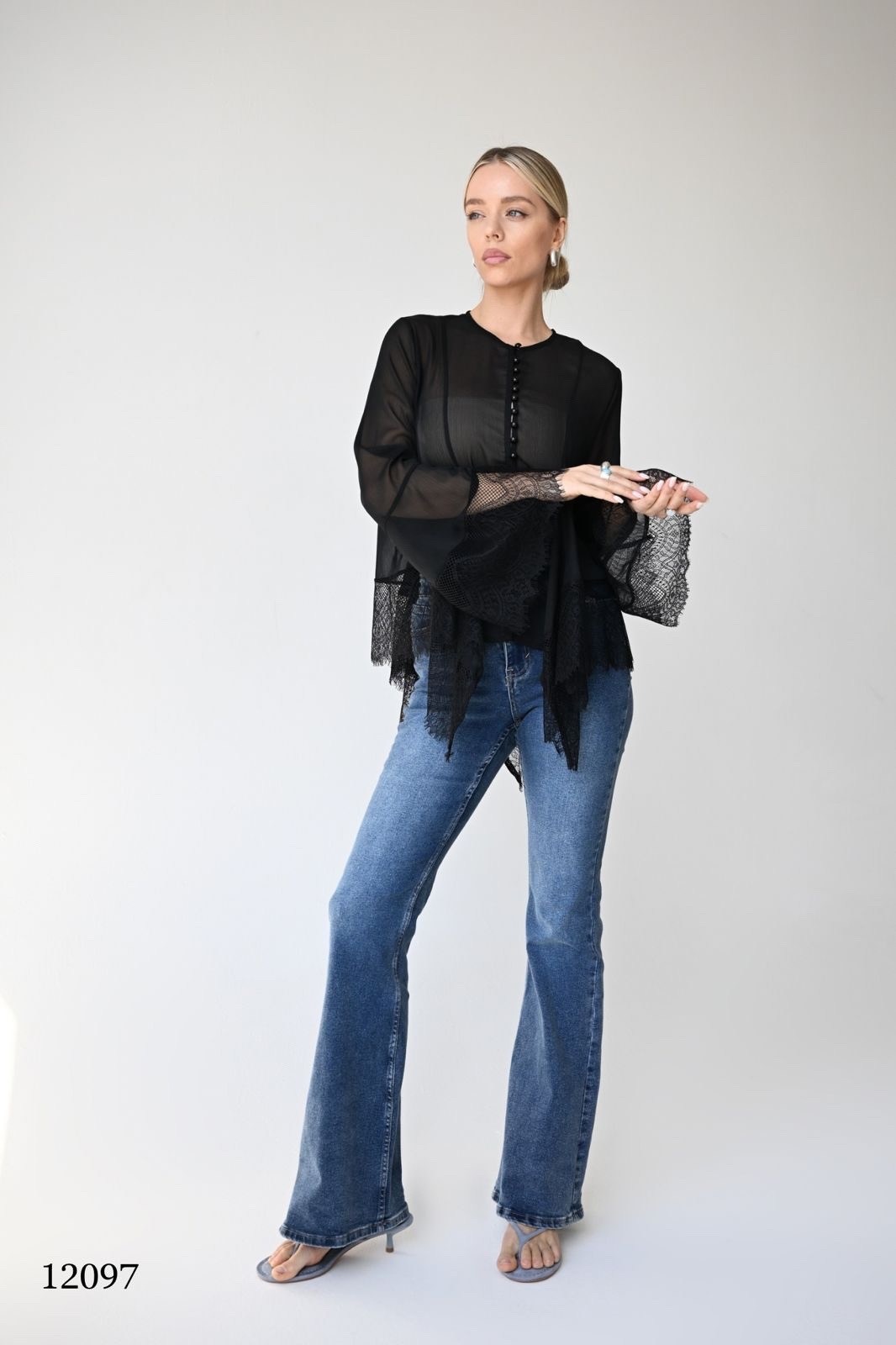 блузка с оборками,блуза,женская блуза,модная блузка,прозрачная блузка