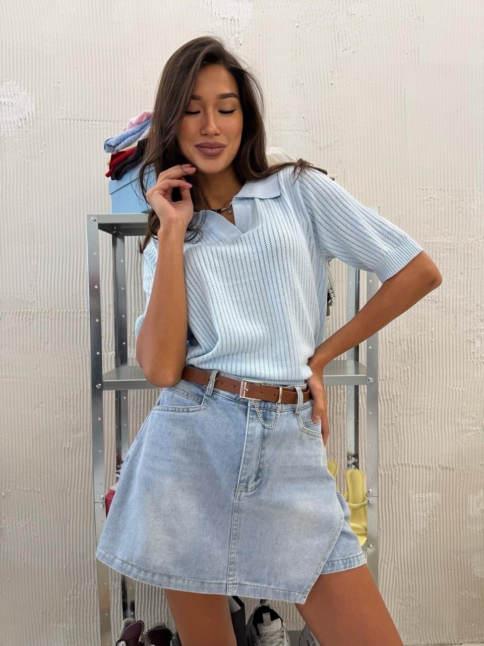 женская кофта,голубой джемпер,джемпер классический,женский джемпер,джемпер