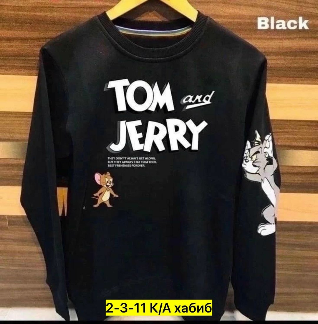 толстовка том и джерри,свитшот лонгслив tom and jerry,толстовка том и джерри женская,толстовка,толстовки свитшот