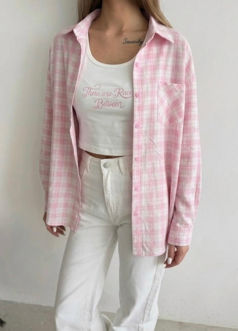 рубашка оверсайз в клетку,рубашка женский,рубашка в клетку женская,повседневная рубашка,оверсайз рубашка