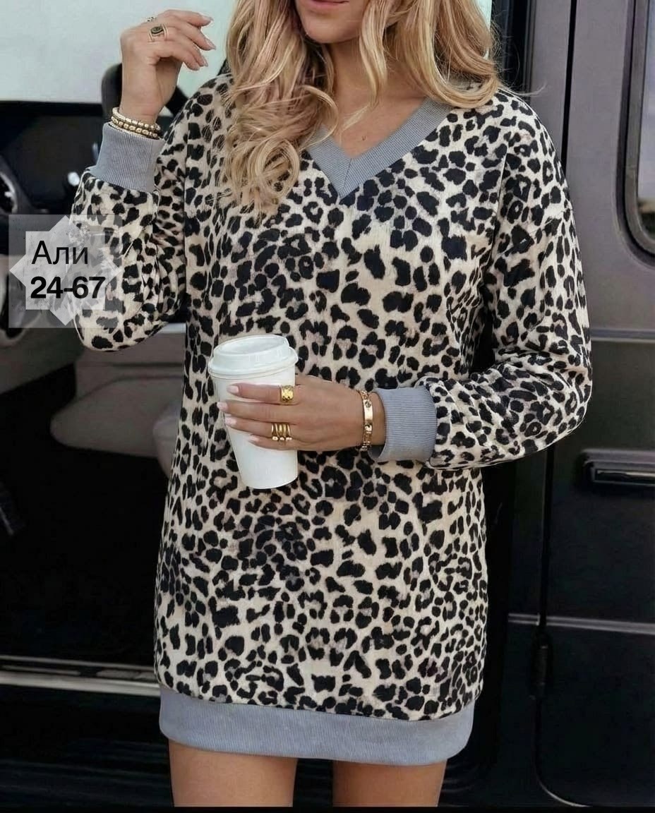 платье туника женская,туника женская,платье туника,платье с леопардовым принтом,платье женское леопардовое