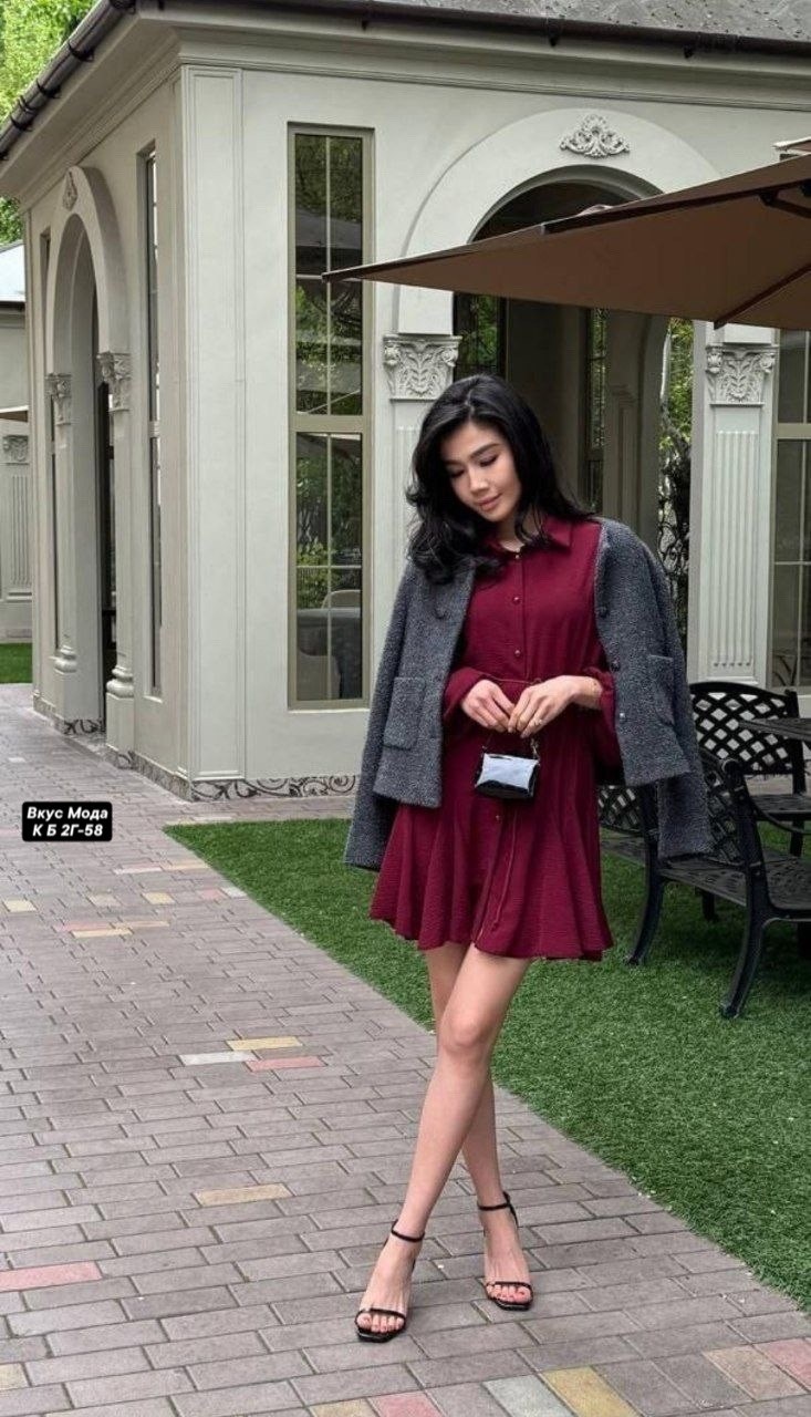 платье бордовое,повседневные платья,корейская мода платья,модное платье