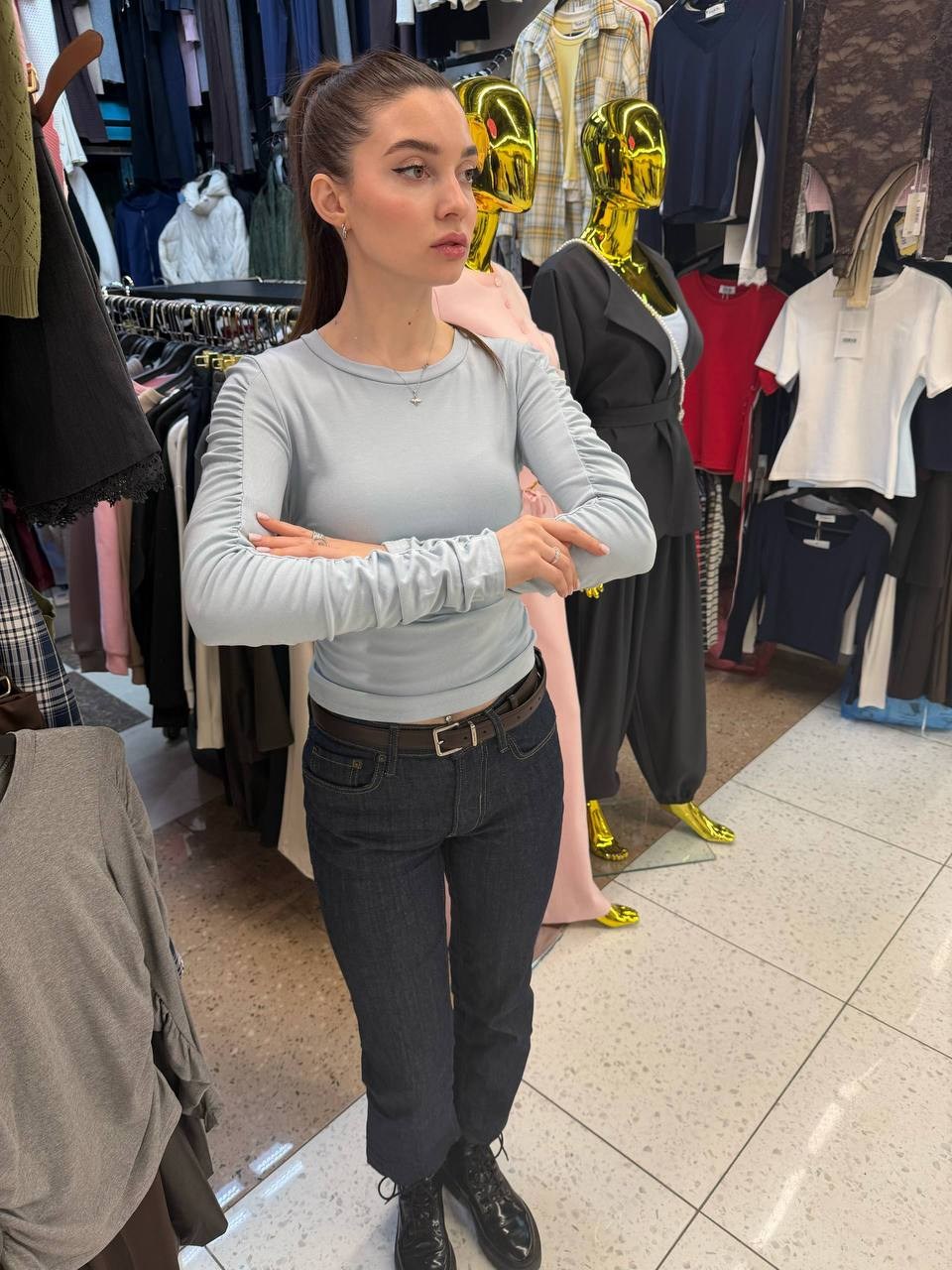 лонгслив базовый в рубчик bgwd fashion,лонгслив,лонгслив женский,базовый лонгслив,лонгслив цвет серый