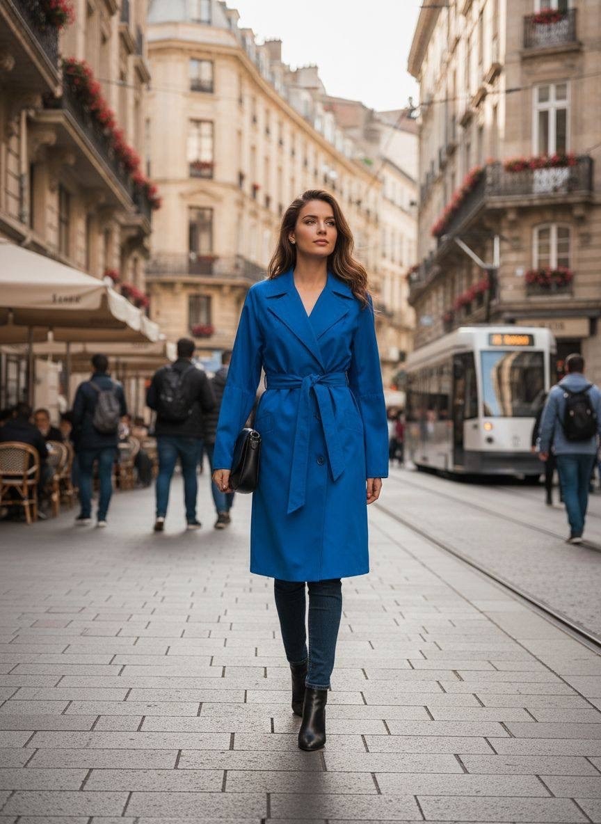 женский плащ,плащ синий,плащ meltem collection голубой,пальто женское синее,синий плащ женский