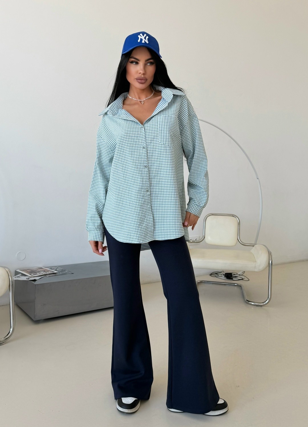 женская рубашка,рубашка,хлопковая рубашка в клетку cosmo brand,стильная рубашка,блузка оверсайз