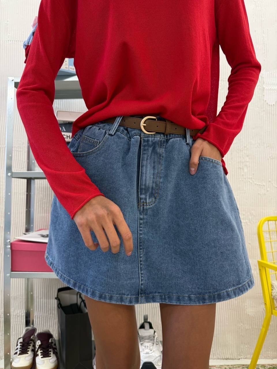 юбка женская джинсовая,юбка джинсовая,юбка джинсовая женская мини,юбка джинс,женская джинсовая мини-юбка с высокой талией