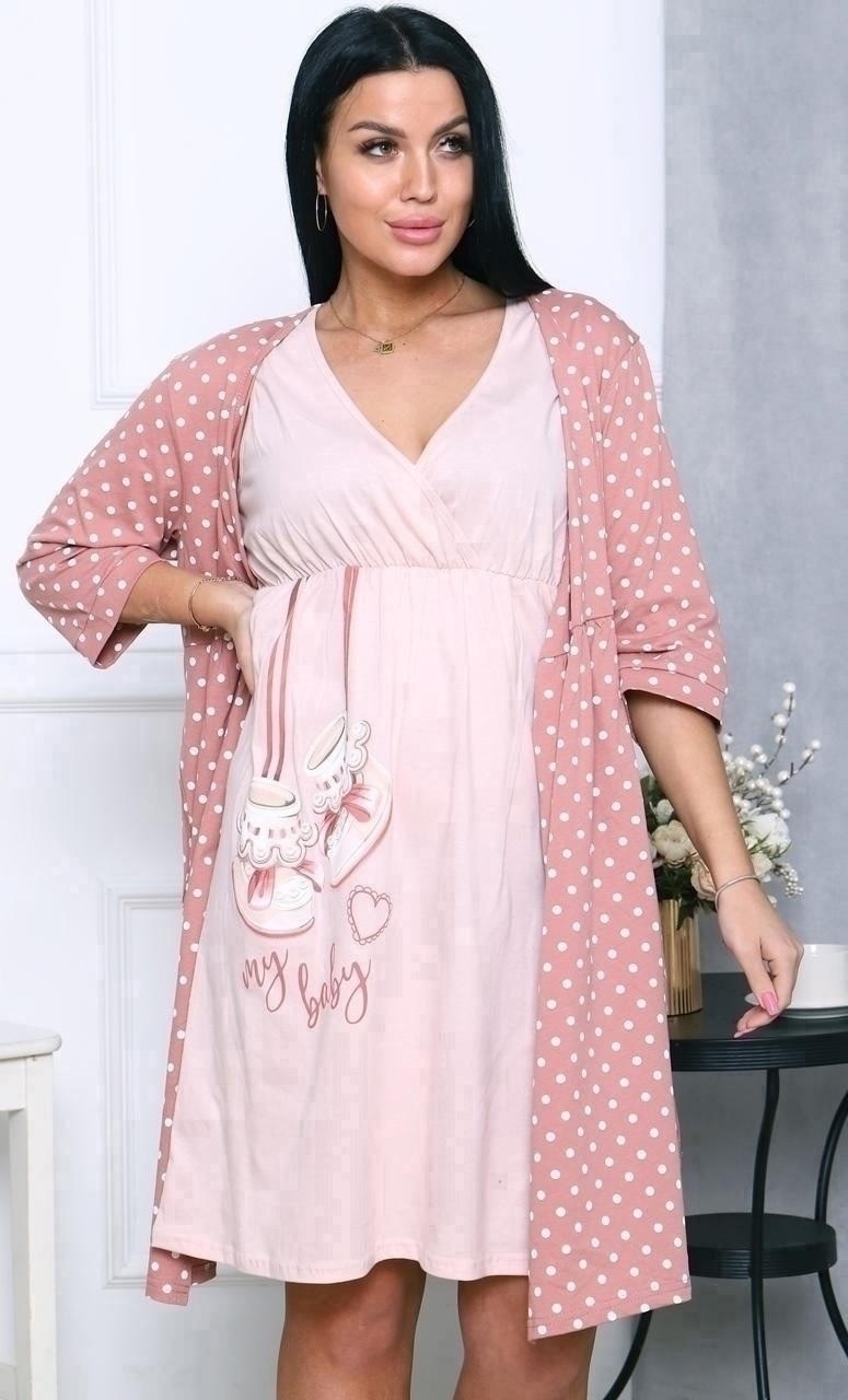 пеньюар халат,халат и сорочка для беременных,халат сорочка для беременных и кормящих,халат для беременных,халат и сорочка для беременных и кормящих в роддом