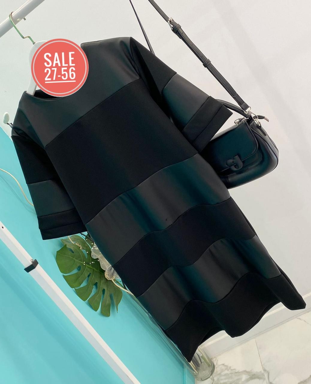 платье комбинированное трикотаж + эко. кожа, черный,трикотаж+экокожа,кожаное платье,платье из кожи,платье большие размеры