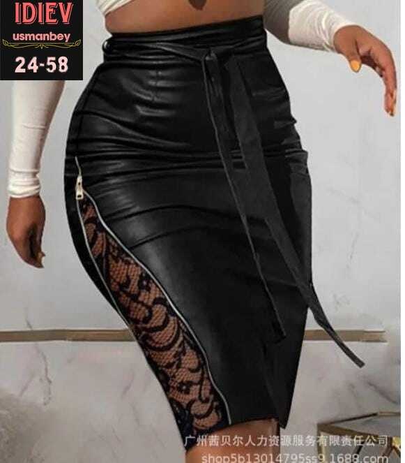 юбка эко кожа,юбка из искусственной кожи,кожаная юбка,юбка для женщин,кожаная юбка карандаш с разрезом