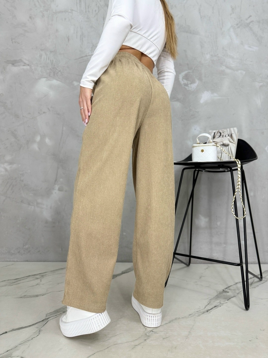 брюки женские палаццо,брюки 75-11 темный беж,брюки палаццо,брюки вельветовые женские,брюки вельветовые