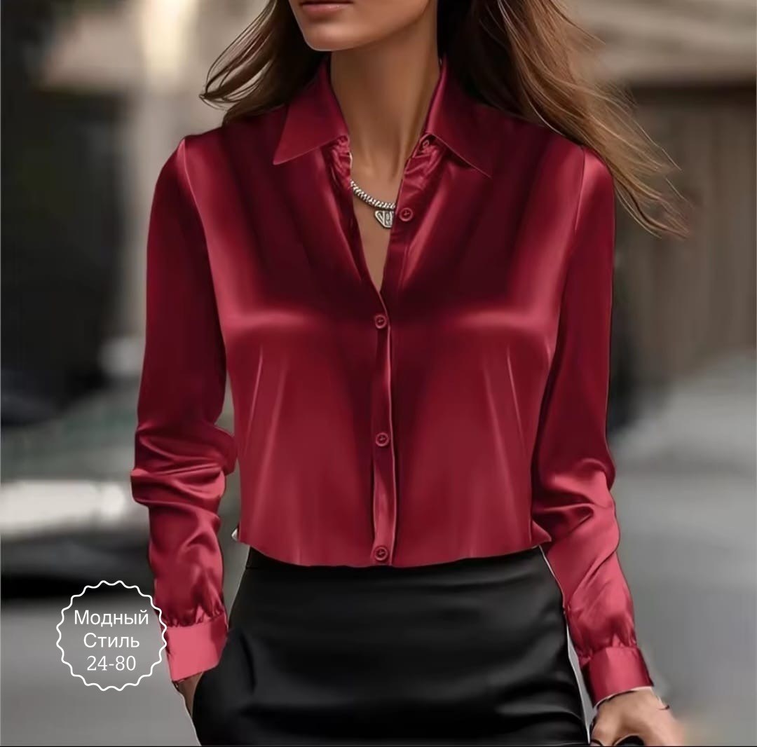 блузка из шелка,элегантная женская рубашка,рубашка женская атласная с длинным рукавом,шелковая блузка,женская атласная блузка для женщин