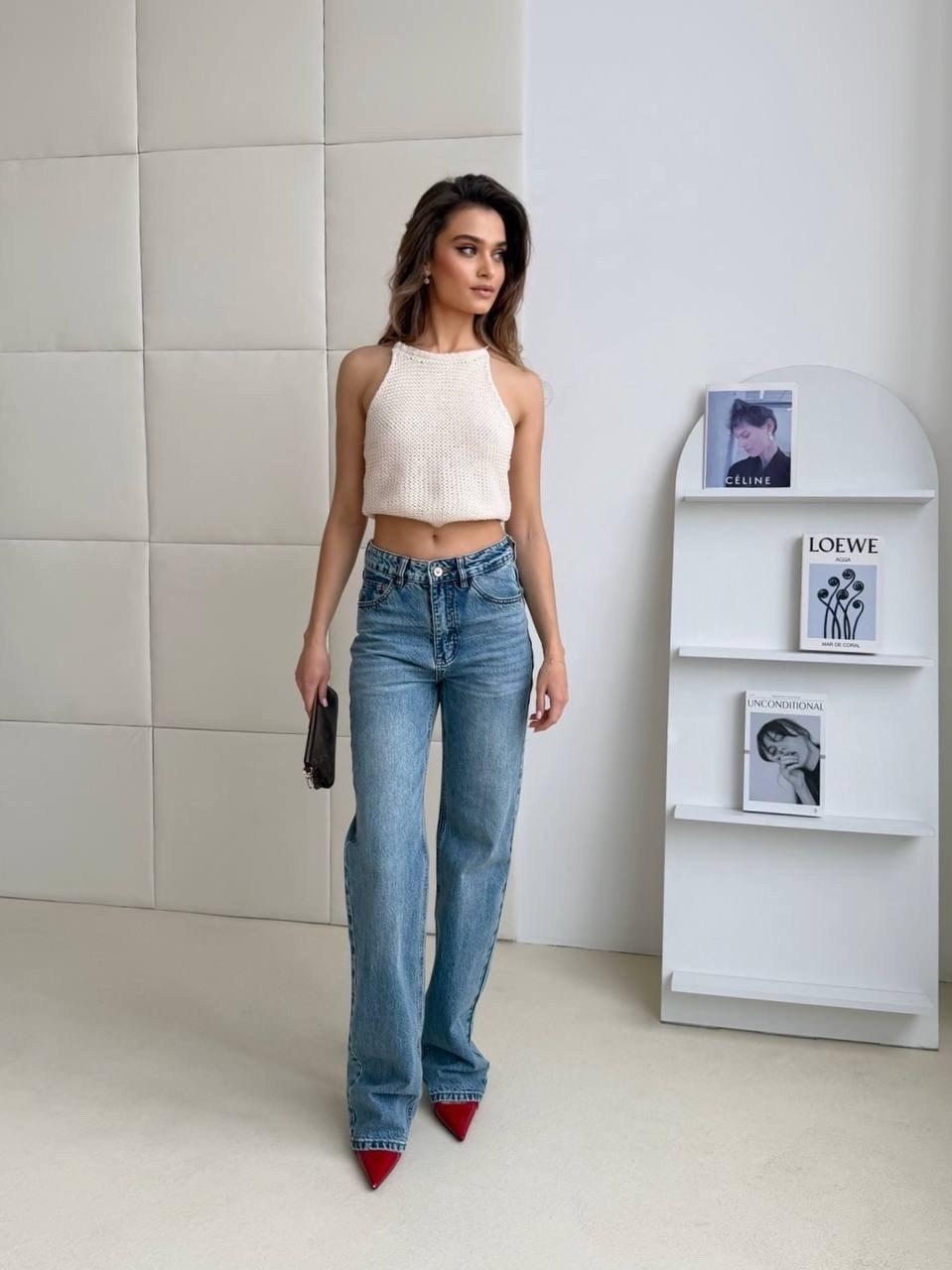 джинсы с высокой талией,джинсы,джинсы женские,прямые джинсы,голубые джинсы