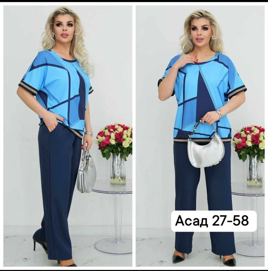 летний костюм брючный двойка,костюм женский двойка,двойка костюм с брюками,костюм женский 50-52р, трикотаж,женские костюмы