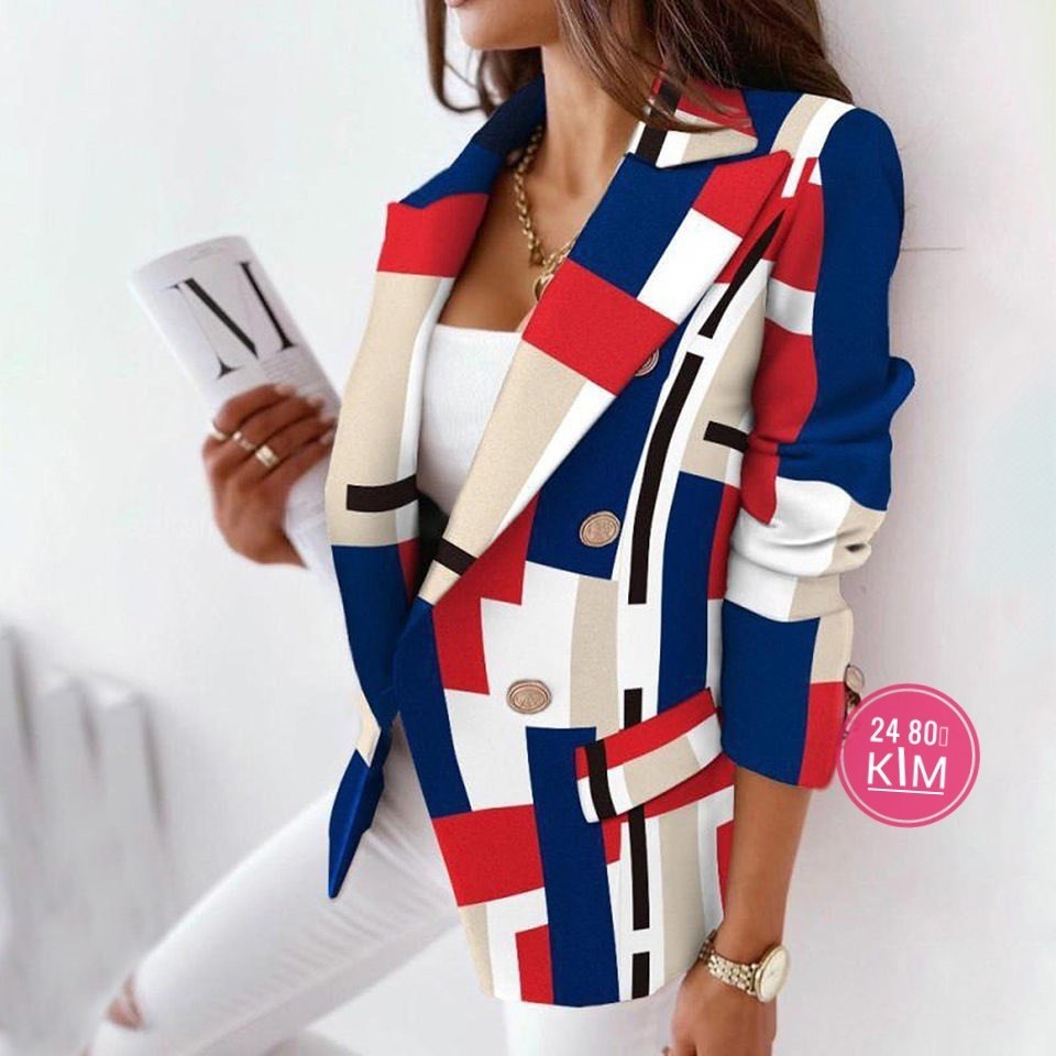 женский блейзер в клетку,модный женский блейзер,женский повседневный костюм с принтом двубортный клетчатый блейзер,пиджак в клетку,женский клетчатый пиджак