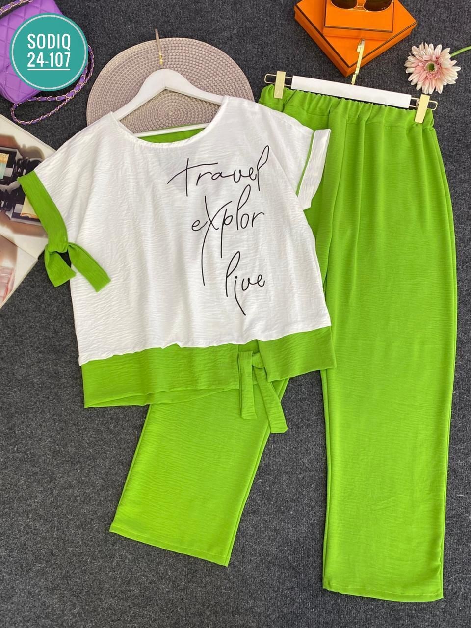 летние костюмы женские,брючный комплект,костюм с брюками,летние костюмы,блуза свободного силуэта