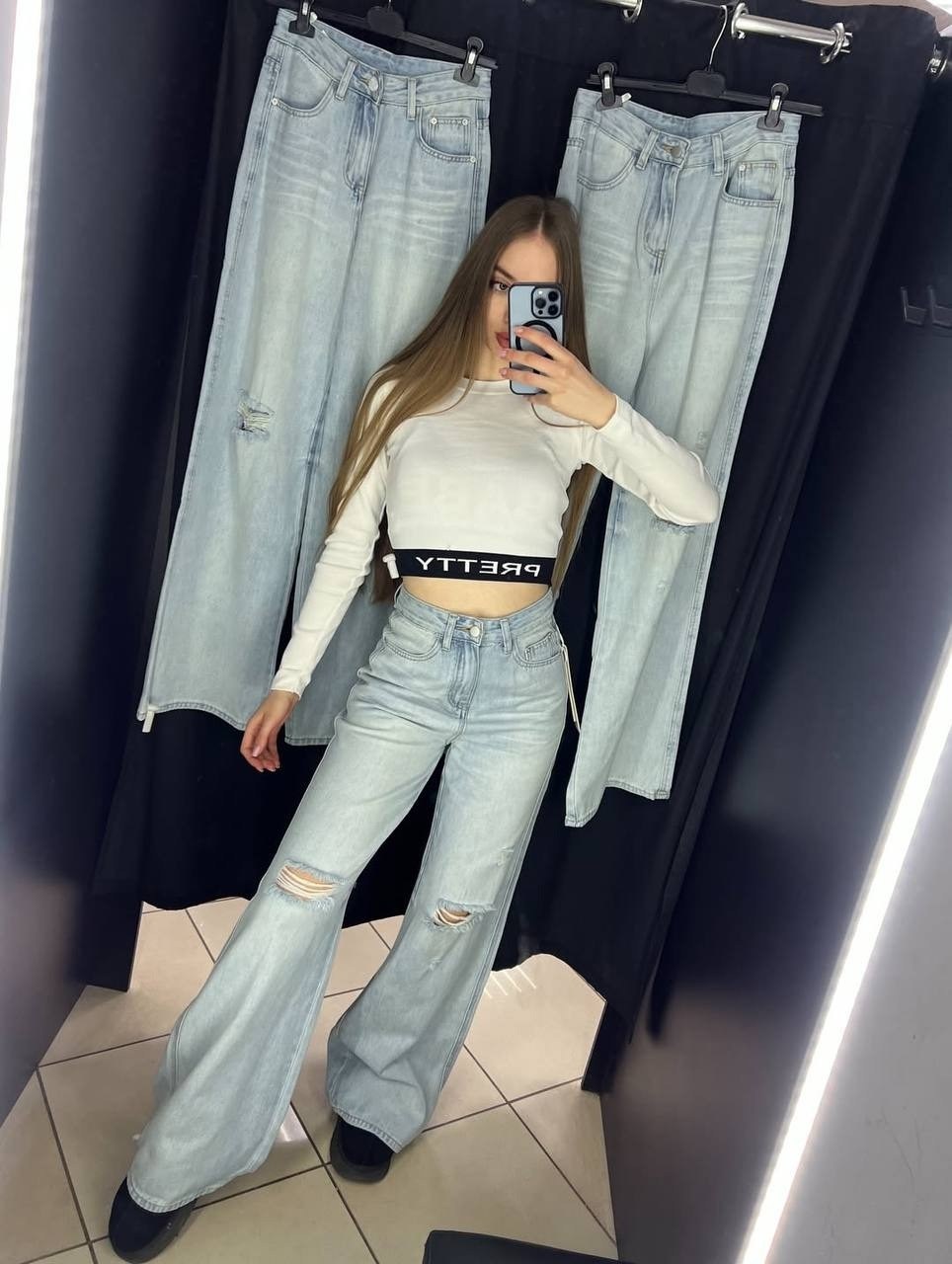 джинсы женские широкие,джинсы широкие с высокой посадкой vailo,джинсы широкие,женские джинсы,джинсы палаццо