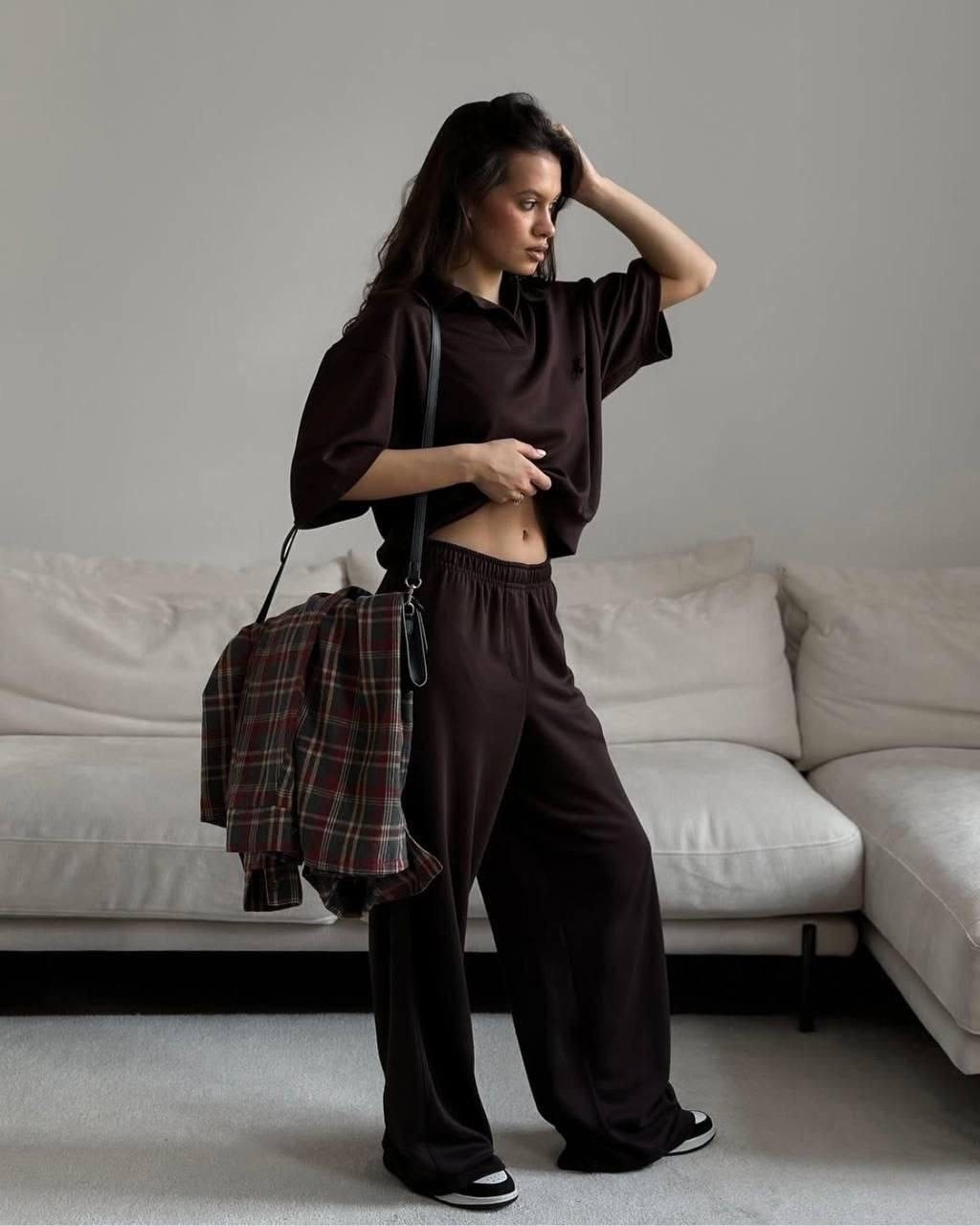 костюм с шортами и футболкой поло летний insomand,костюм женский,поло кофта,костюм двойка,спорт костюм