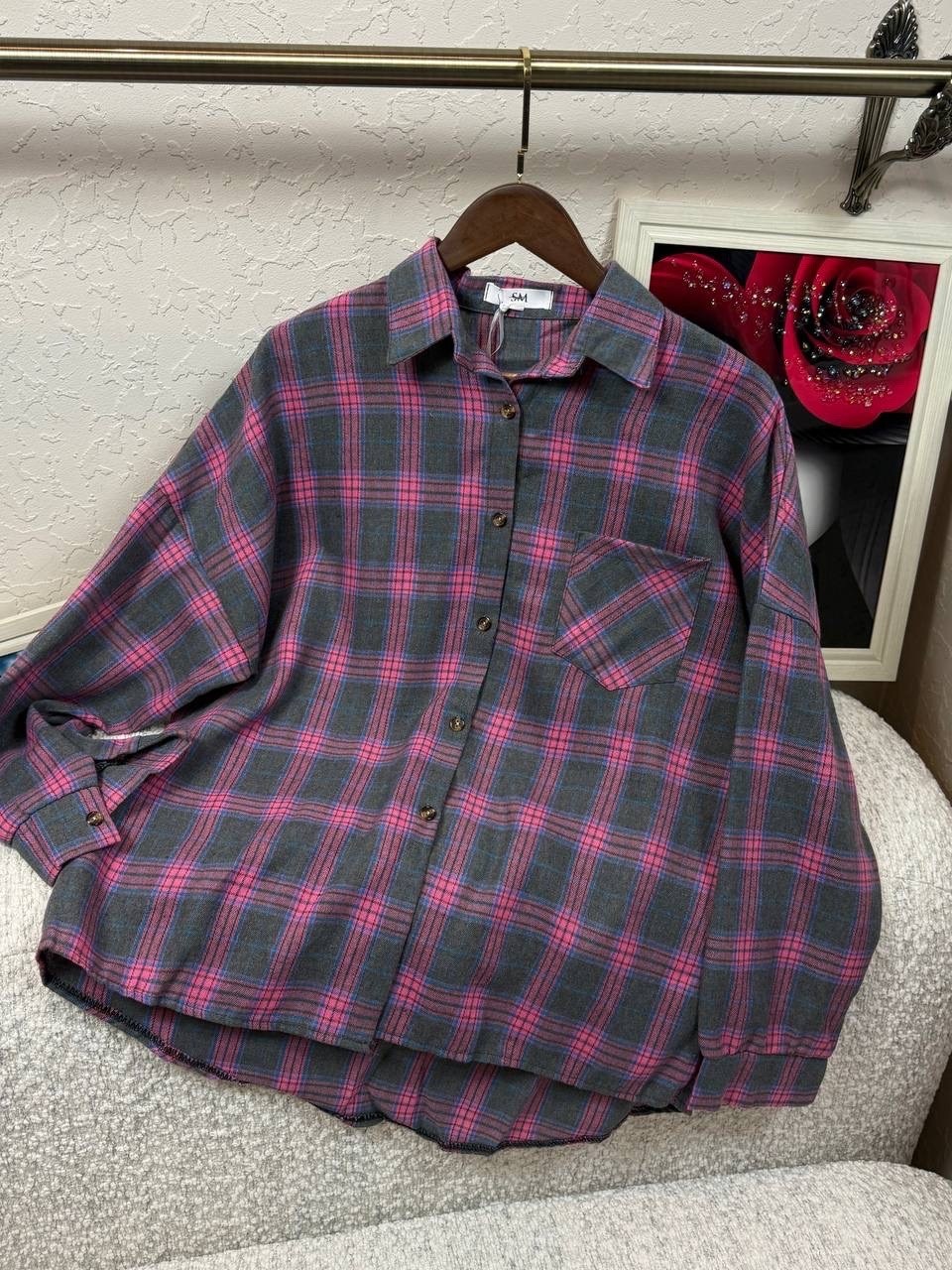 рубашка в клетку,рубашка хб,рубашка в клетку женская,рубашка в клетку повседневная,рубашка хлопок